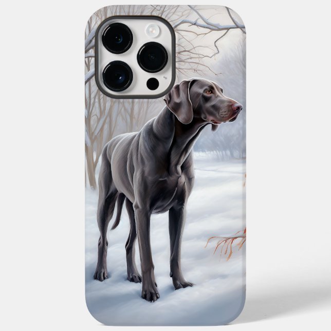 Weimaraner Let It Snow Christmas Case-Mate iPhone Case (Back)