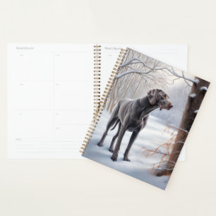 Weimaraner Let It Snow Christmas Planner
