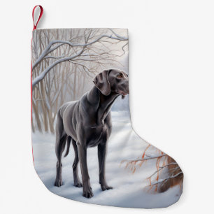 Weimaraner Let It Snow Christmas Small Christmas Stocking