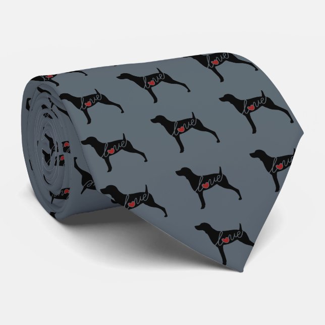 Weimaraner Love Tie (Rolled)