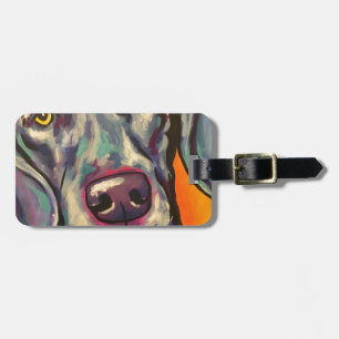 weimaraner luggage tag