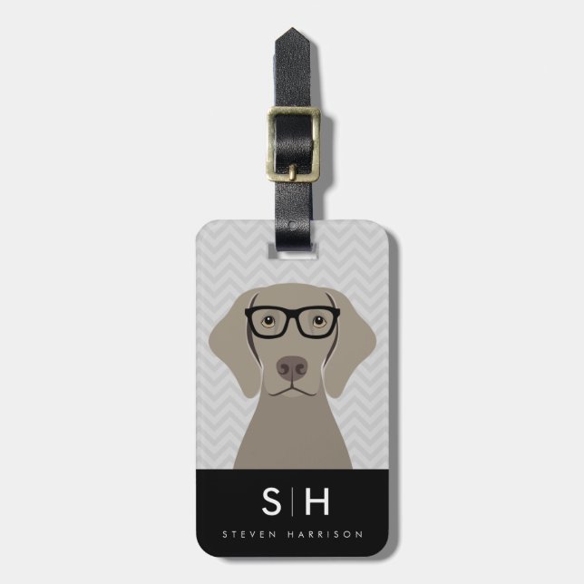 Weimaraner Luggage Tags (Front Vertical)