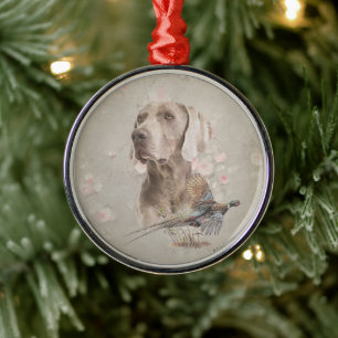 Weimaraner   metal tree decoration