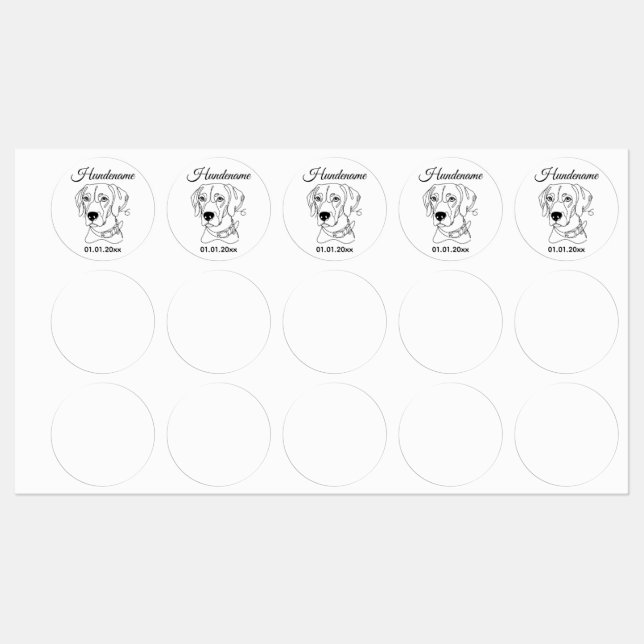 Weimaraner Minimalist Line Art personalized brand (Sheet)