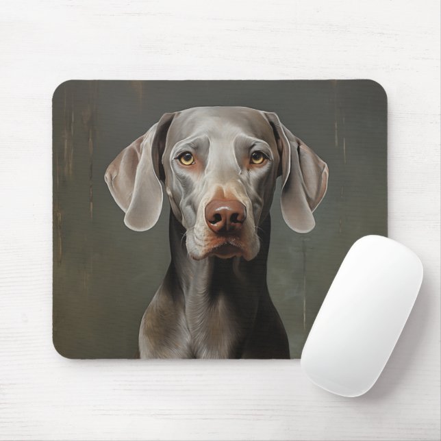 Weimaraner Mouse Mat (With Mouse)