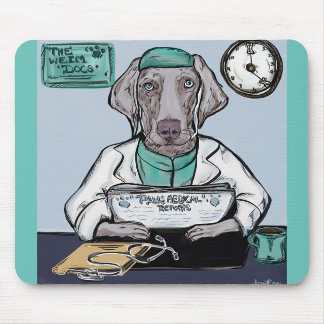 Weimaraner Mouse Mat (Front)