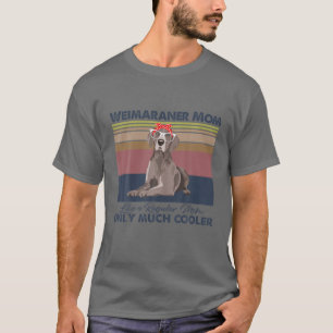 Weimaraner Mum Bandanna Match Vintage Mother's Day T-Shirt