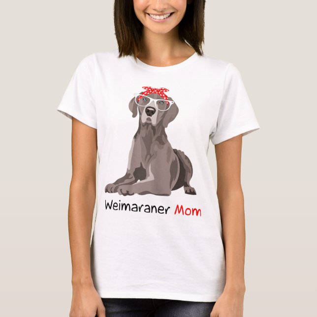 Weimaraner Mum Bandanna Womens Weimaraner Dog T-Shirt (Front)