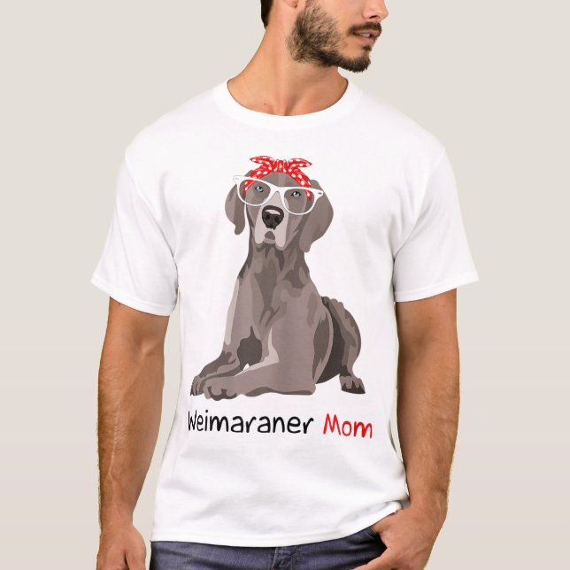 Weimaraner Mum Bandanna Womens Weimaraner Dog T-Shirt (Front)