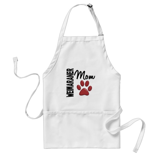 Weimaraner Mum Paw Print 2 Standard Apron (Front)