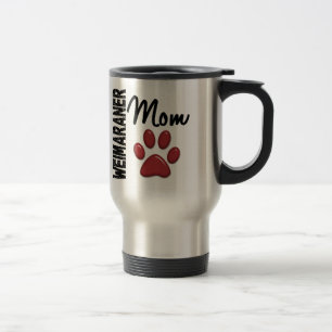 Weimaraner Mum Paw Print 2 Travel Mug