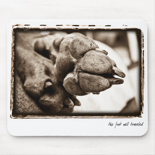 Weimaraner Nation : "The Foot Well Travelled" Mouse Mat (Front)