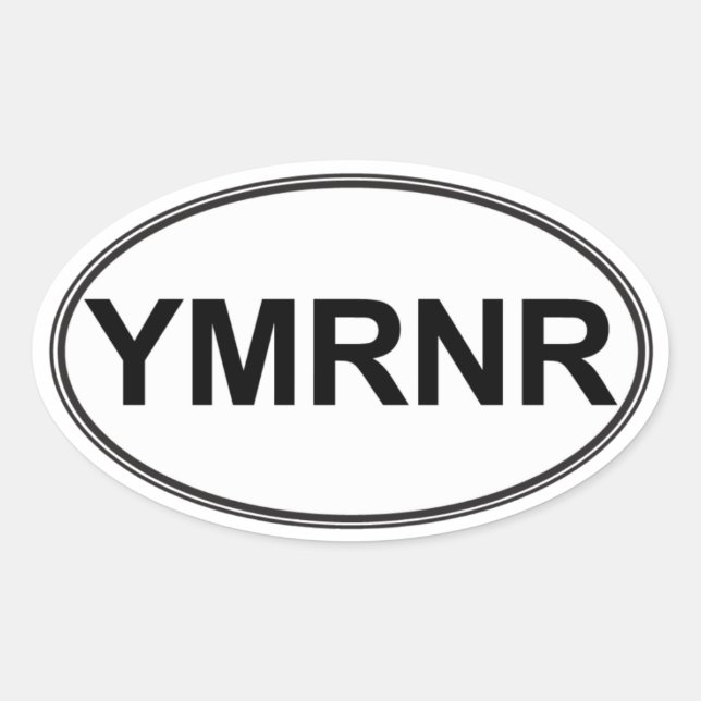 Weimaraner Nation : YMRNR Euro Style Oval Sticker (Front)