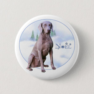 Weimaraner Noel Button