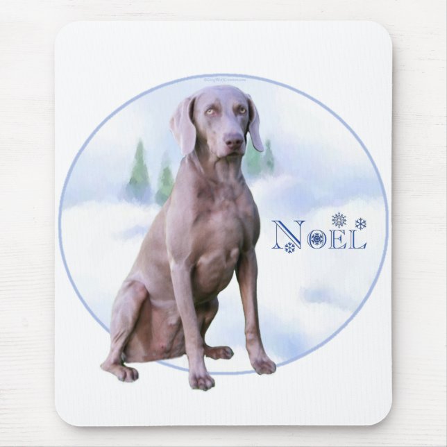 Weimaraner Noel Mouse Mat (Front)