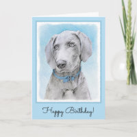 Weimaraner Painting - Cute Original Dog Art