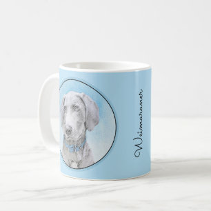 Weimaraner Painting - Cute Original Dog Art Coffee Mug