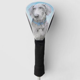 Weimaraner Painting - Cute Original Dog Art Golf Head Cover