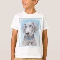 Weimaraner Painting - Cute Original Dog Art