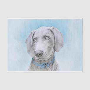 Weimaraner Painting - Cute Original Dog Art Tissue Paper