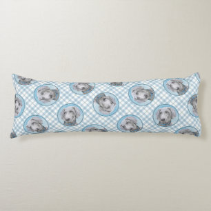 Weimaraner Painting Grey Silver Original Dog Art Body Cushion