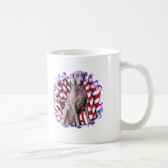 Weimaraner Patriot Coffee Mug (Right)