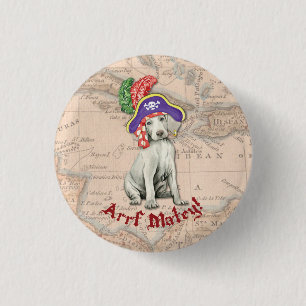 Weimaraner Pirate 3 Cm Round Badge