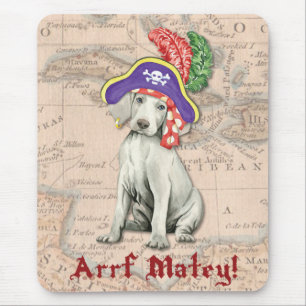 Weimaraner Pirate Mouse Mat