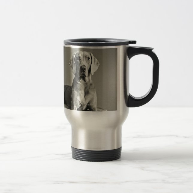 Weimaraner Portrait Travel Mug (Right)