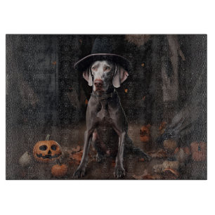 Weimaraner Pumpkins Halloween Scary Cutting Board