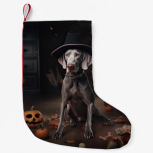 Weimaraner Pumpkins Halloween Scary Small Christmas Stocking