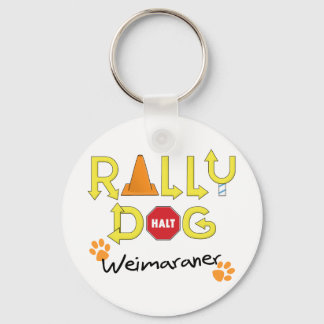 Weimaraner Rally Dog Key Ring
