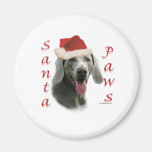 Weimaraner Santa Paws Magnet