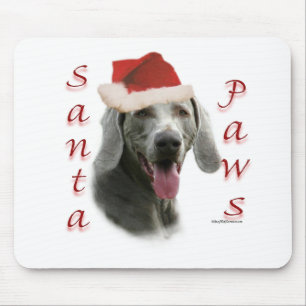 Weimaraner Santa Paws Mouse Mat