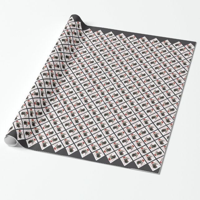 Weimaraner Santa Paws Wrapping Paper (Unrolled)