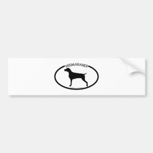 Weimaraner Silhouette Black Bumper Sticker