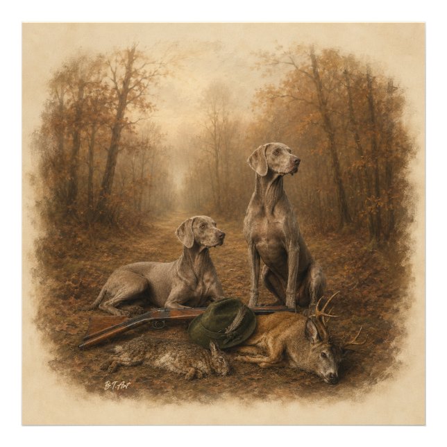 Weimaraner – Silver Ghost Hunter  Photo Print (Front)