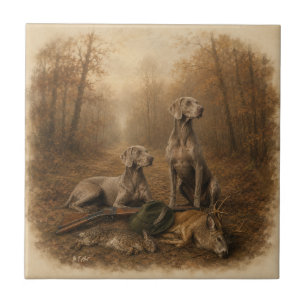 Weimaraner – Silver Ghost Hunter  Tile