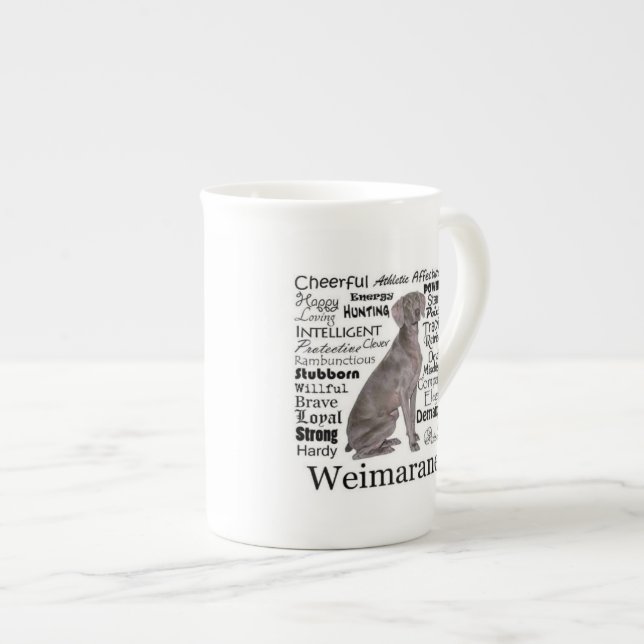 Weimaraner Traits Bone China Mug (Front Right)