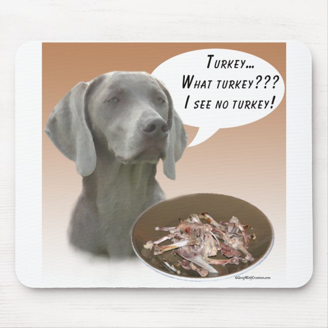 Weimaraner Turkey Mouse Mat (Front)