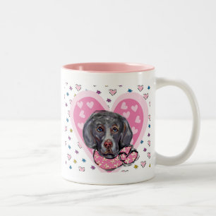 Weimaraner Valentine Two-Tone Coffee Mug