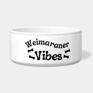 Weimaraner Vibes Ceramic Dog Bowl 