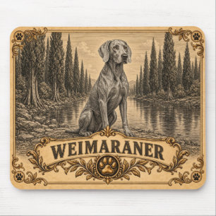 Weimaraner, Vintage Heritage Dog Mouse Mat