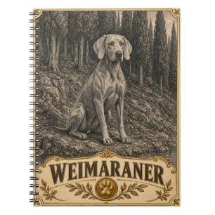 Weimaraner, Vintage Heritage Dog Notebook