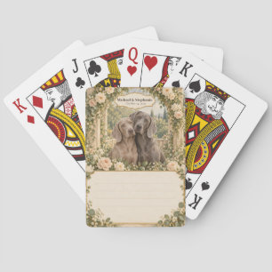 Weimaraner Wedding Guest Book Signing Deck Playing Cards