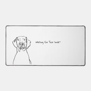 Weimaraner Whispers: Customisable Space Desk Mat