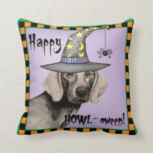 Weimaraner Witch Cushion