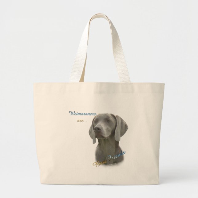 Weimeraner Best Friend 2 Large Tote Bag (Front)