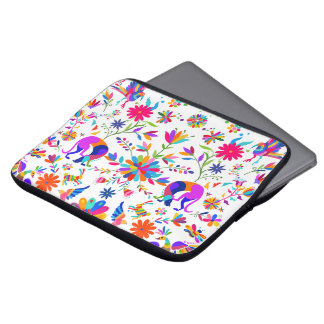 Weims, Rabbits, & Birds Otomi styled pattern  Laptop Sleeve
