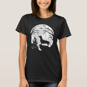 Weiner Dog in The Moon Dachshund Halloween Costume T-Shirt